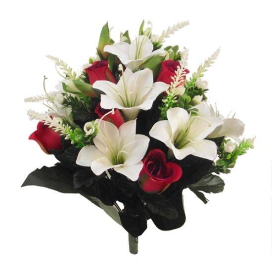 easter lily flower bouquet red