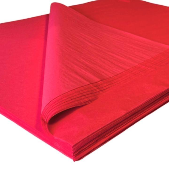 red tissue paper