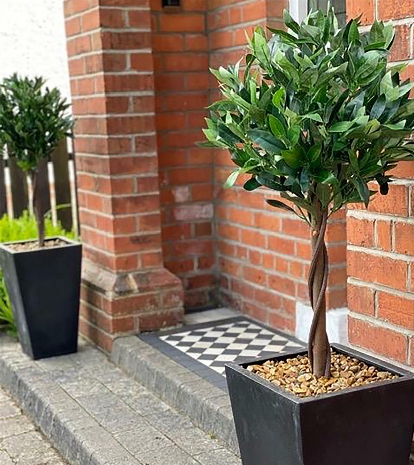 Twist Natural Artificial Topiary Bay Laurel Ball Trees
