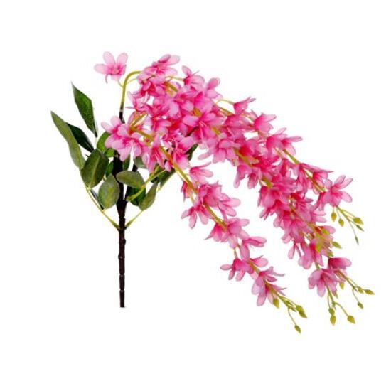 artificial flowers pink 54cmn trailing wisteria