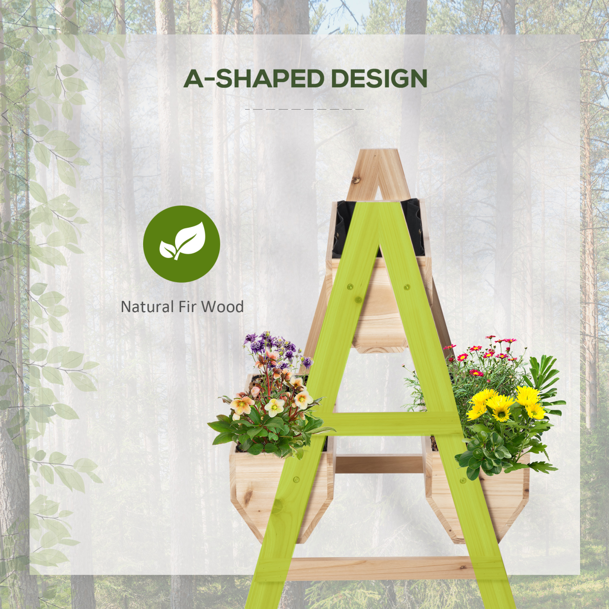 wood raised garden bed planter box with stand view 6