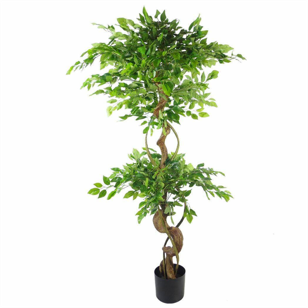 Twisted Trunk Artificial Japanese Fruticosa Ficus Tree