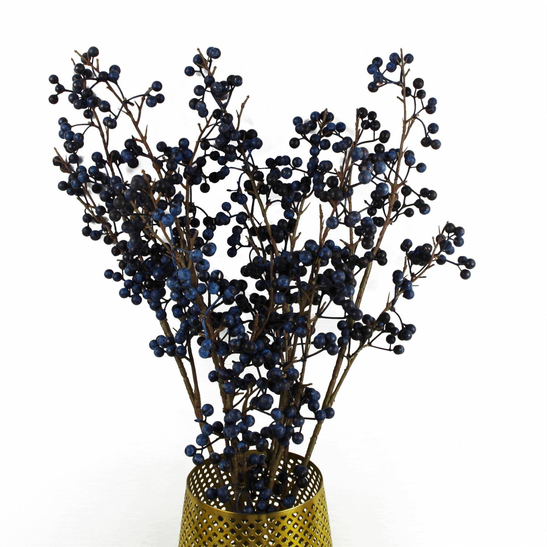 Artificial Blue Christmas Berry Spray