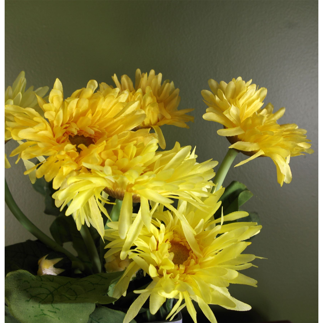 Artificial Potted Daisy Flowering Plant Yellow