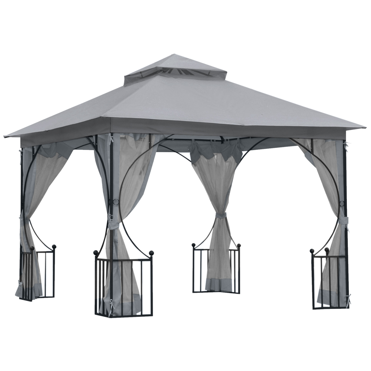3m Gazebo Party Tent for Patio Garden Light Grey