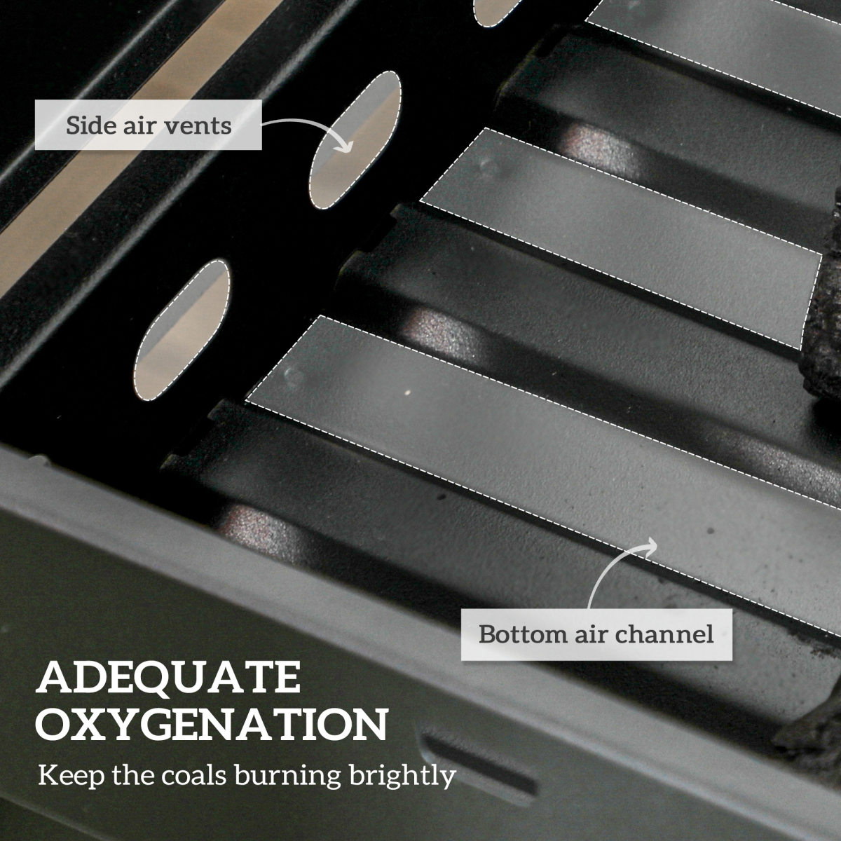 Portable Charcoal Grill with Pull-Out Basin