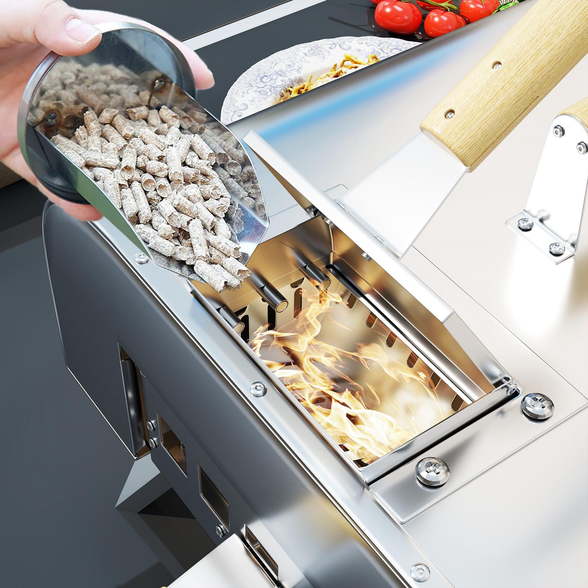 Portable Wood Pellet Pizza Oven 12 Inch Stone