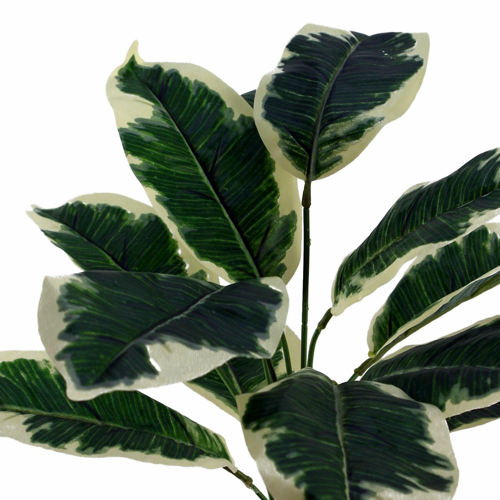 40cm artificial pothos variegated plant with planter