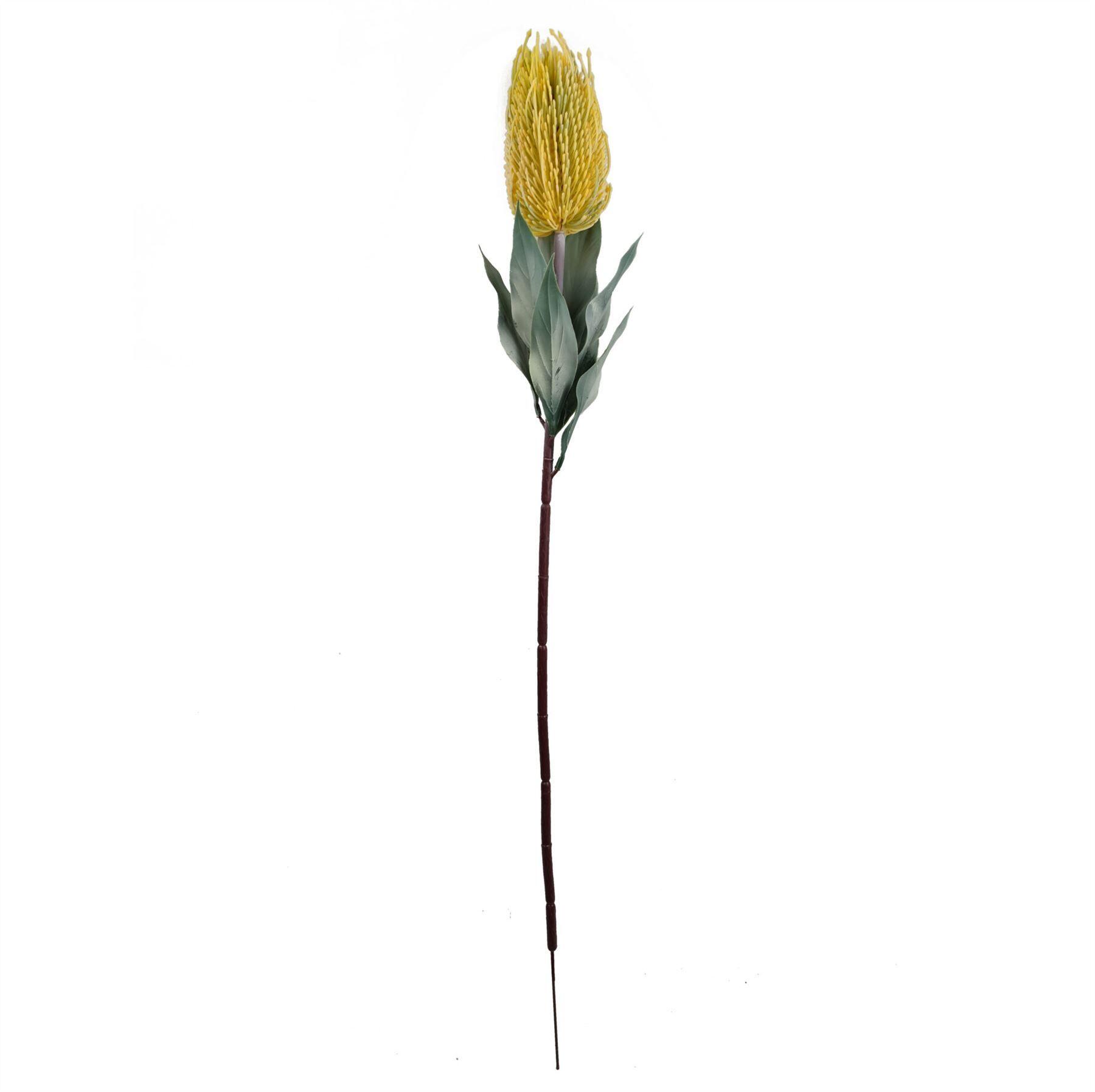 image of 75cm banksia menziesii yellow flower stem artificial view 5