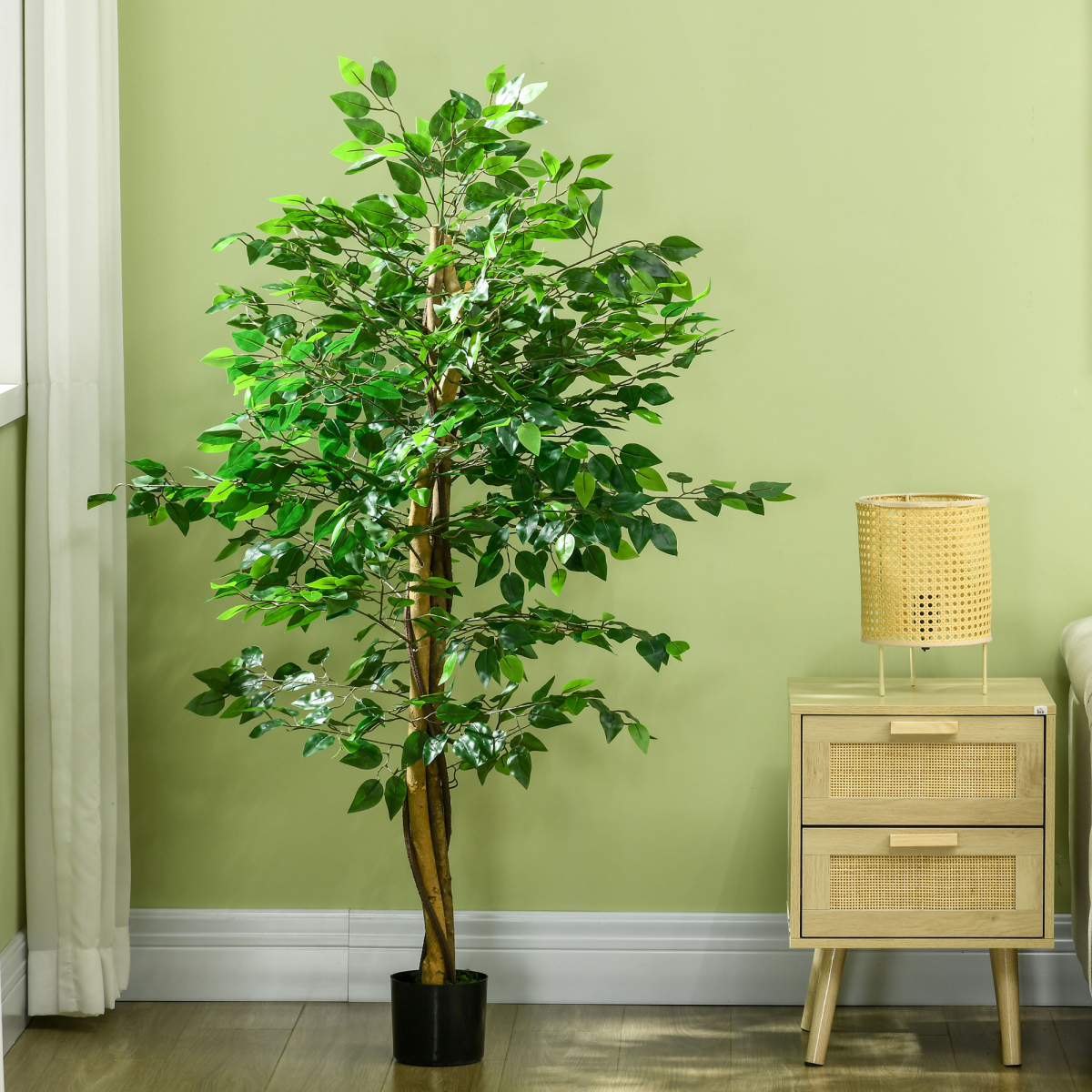 image of 150cm artificial tree ficus for indoor outdoor home decor, fake tree view 6