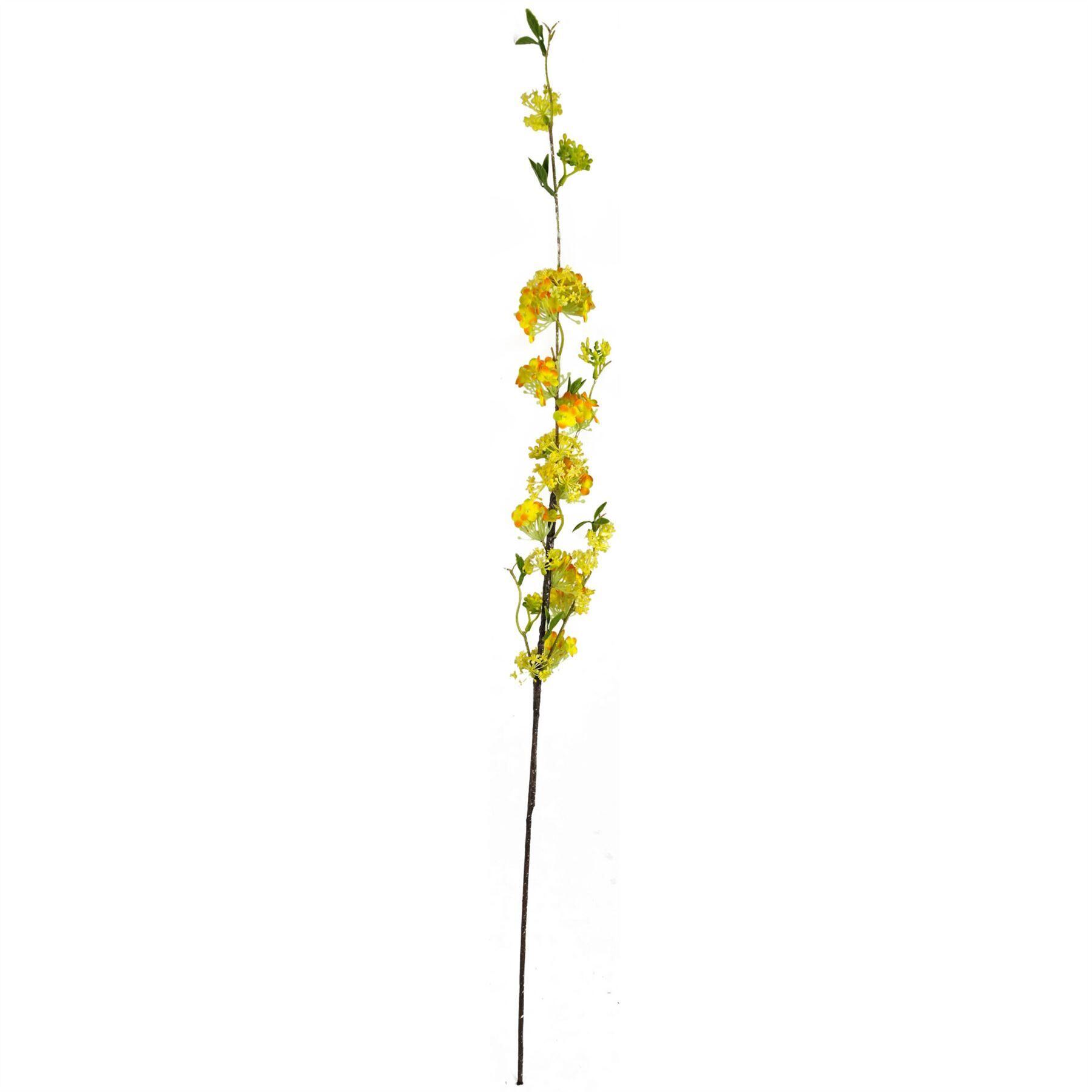 product image showing 100cm yellow blossom spray stem in use