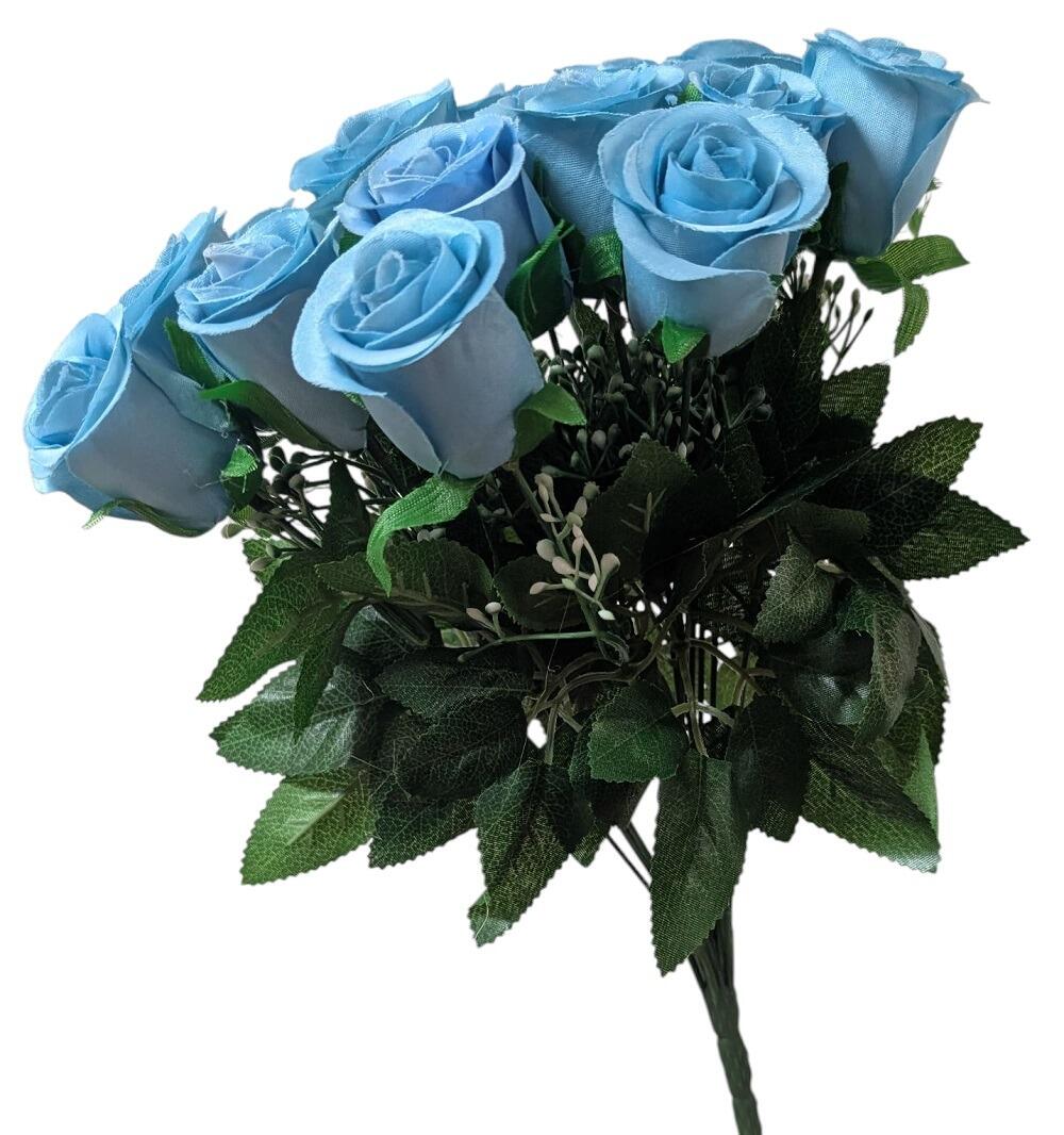 artificial rosebud roses flower blue