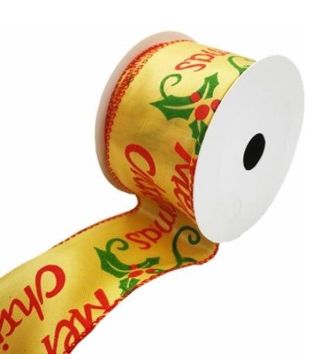 gold christmas ribbon roll