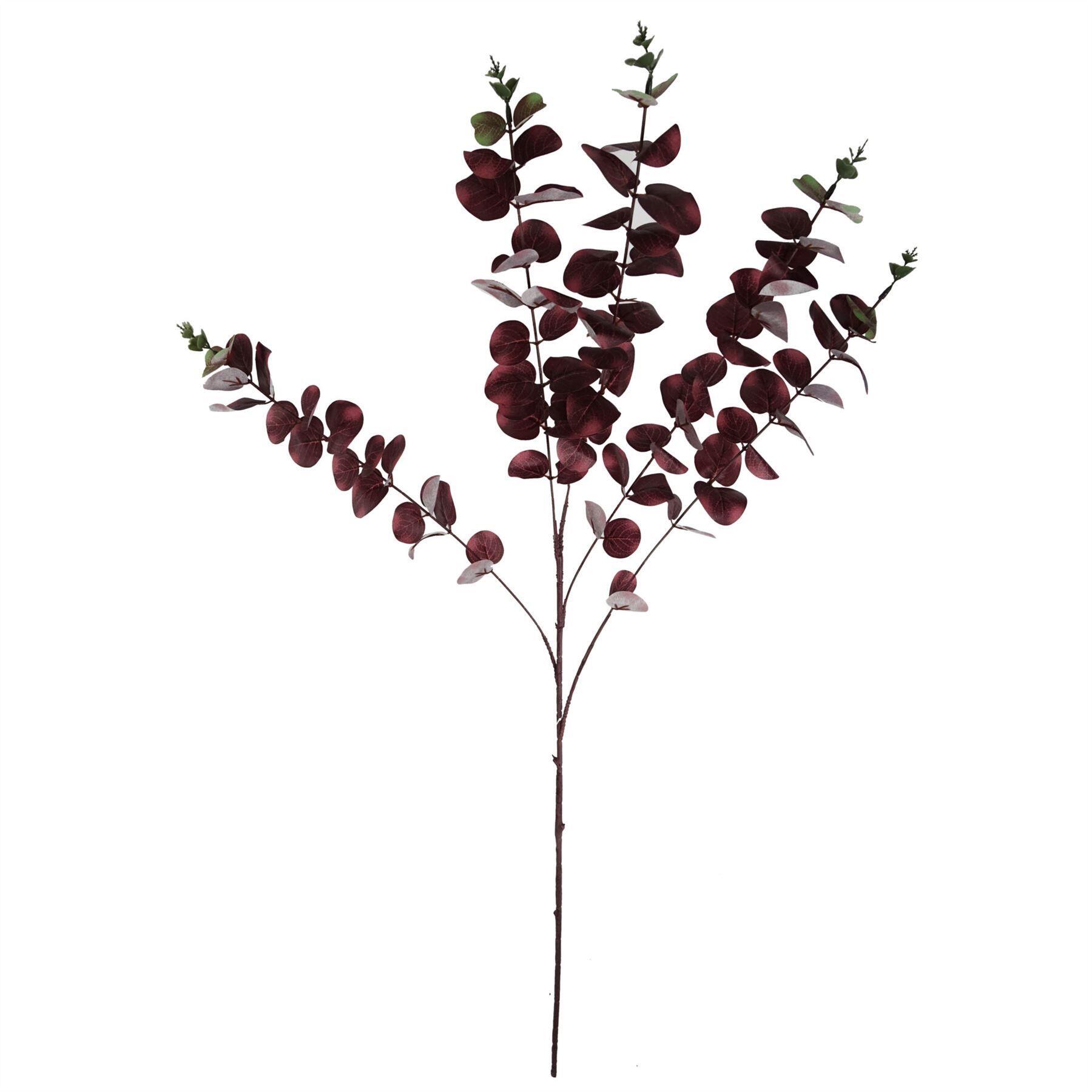 eucalyptus artificial foliage 100cm burgundy product image