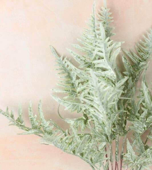 Artificial Foliage Greenery 48cm Frosted Fern Bush