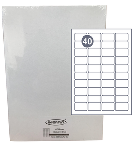 40 per sheet blank labels
