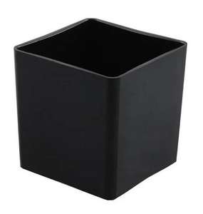 black acrylic cube vase