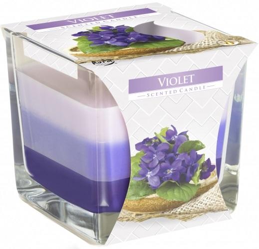 RJC-02 rainbow jar glass candle scented violet