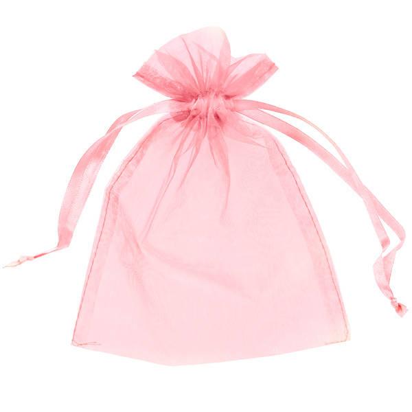organza bags mini small drawstring wedding favors drawer mesh bag pink
