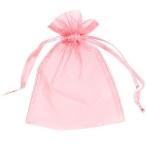 organza bags mini small drawstring wedding favors drawer mesh bag pink
