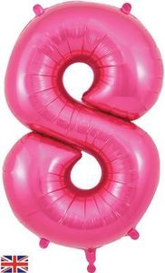 number birthday balloon pink helium large giant foil party 8