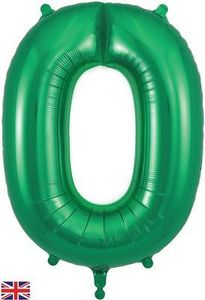 giant large number foil helium birthday party balloon green 0