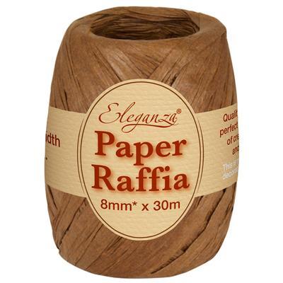 eleganza florist craft paper raffia cord string 8mm 30m gift wrap wrapping chocolate brown