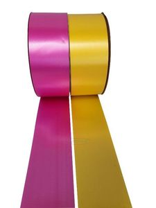 cerise pink yellow ribbon