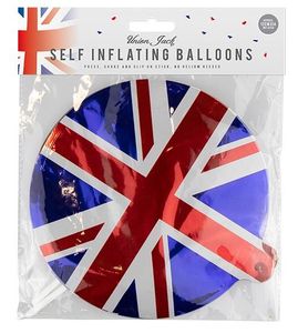union jack self inflating party balloons