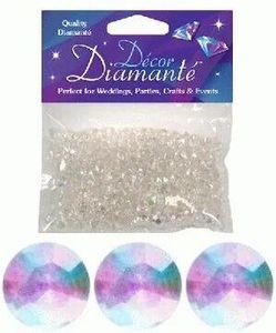 wedding table crystal diamante gems iridescent