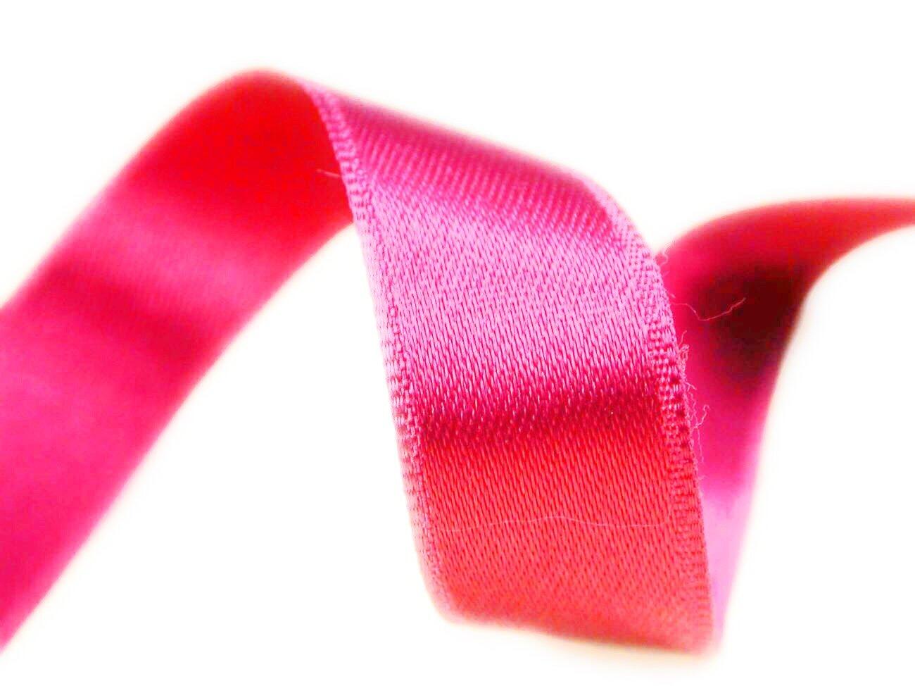 Ribbon Satin Deluxe Double Faced Hot Pink (10mmx25m)