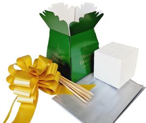green florist box kit christmas chocolate bundle