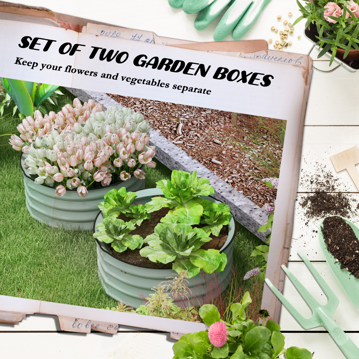 Raised Garden Bed Metal Planter Box