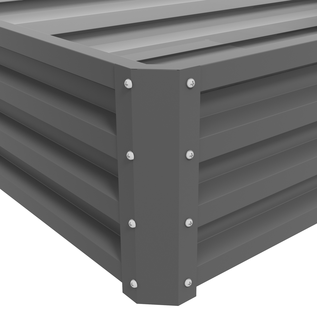Raised Garden Bed Elevated Planter Box for Flowers Light Grey