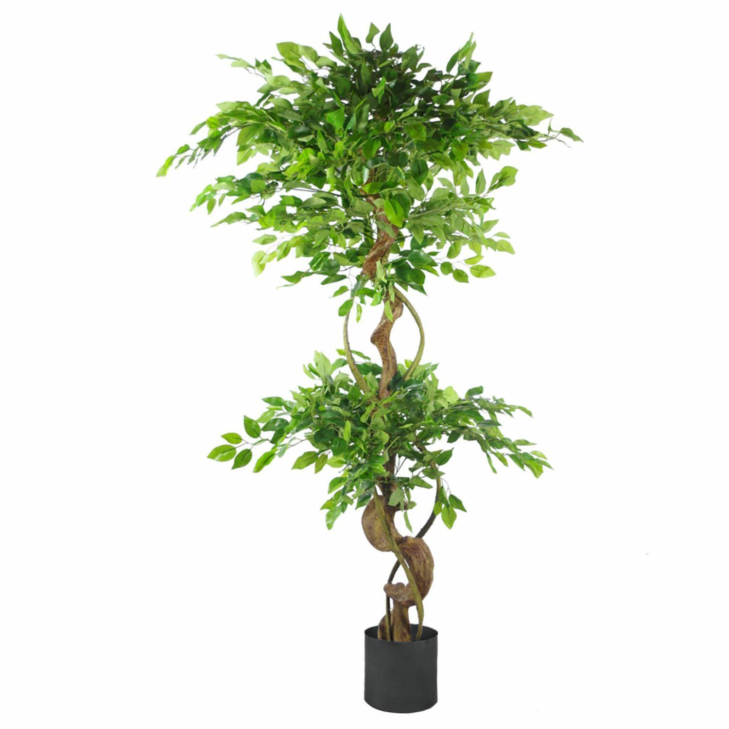 twisted trunk artificial japanese fruticosa ficus tree