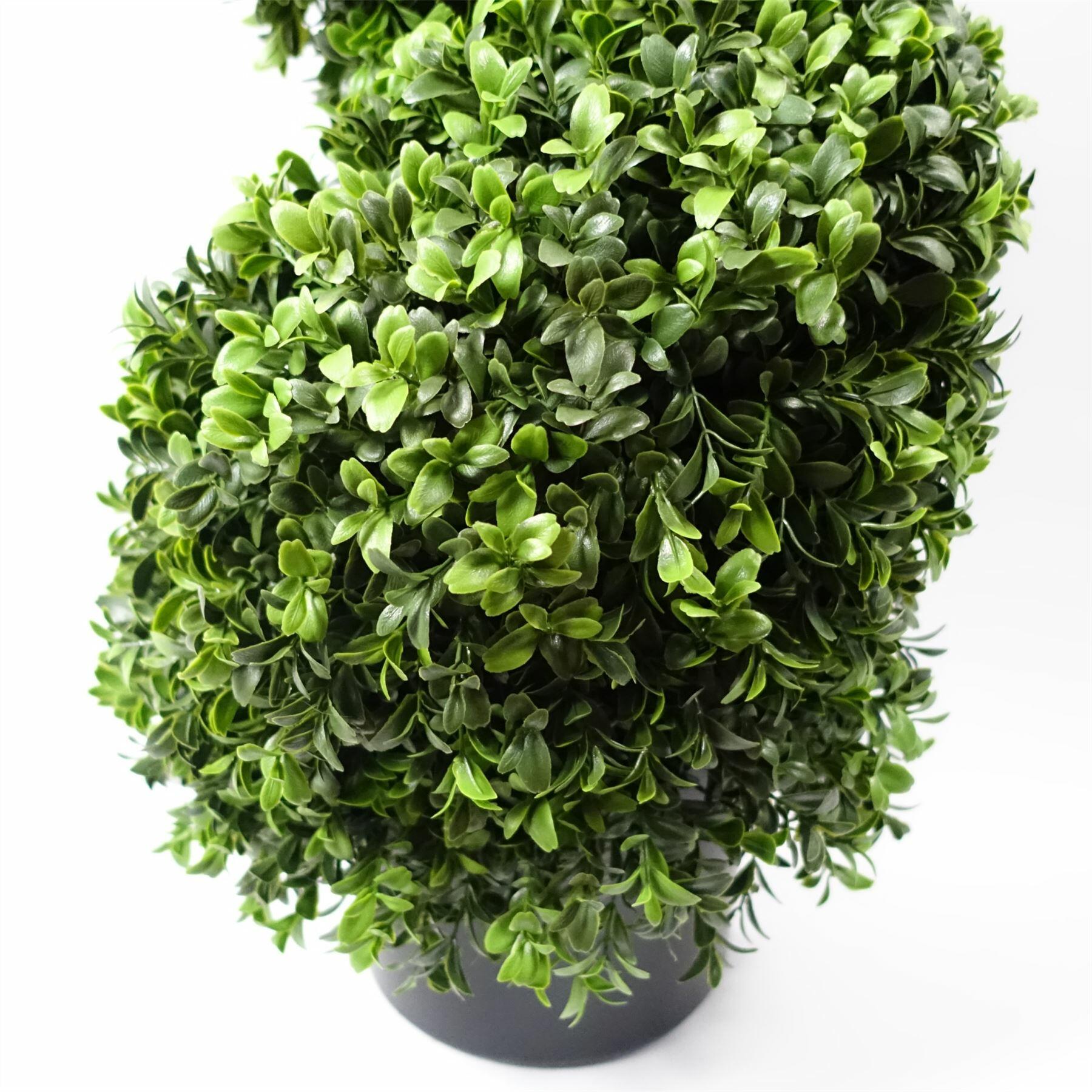 Pair of Spiral Buxus Artificial Tree
