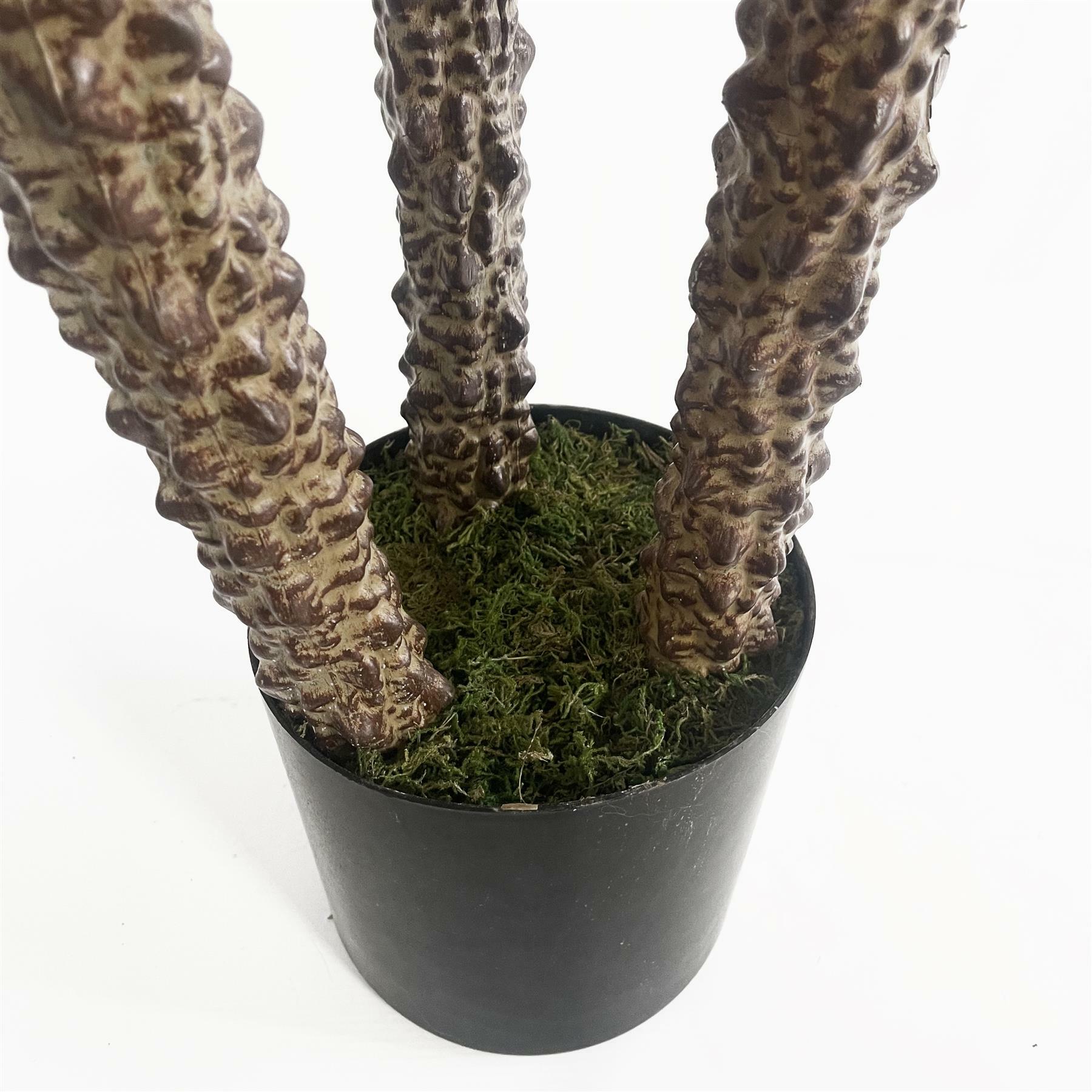 Artificial Yukka Tree Plant Spiky UV Resistant Outdoor Tree Triple Dark Red and Brown