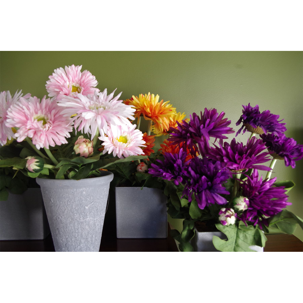 Artificial Potted Daisy Flowering Plant Yellow
