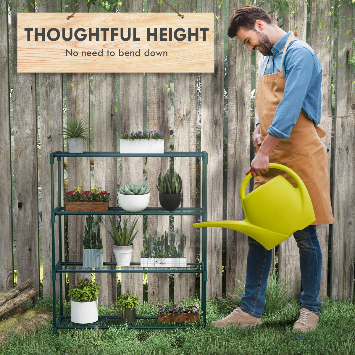 Plant Stand, 4-Tier Planter Holder Flower Display Rack