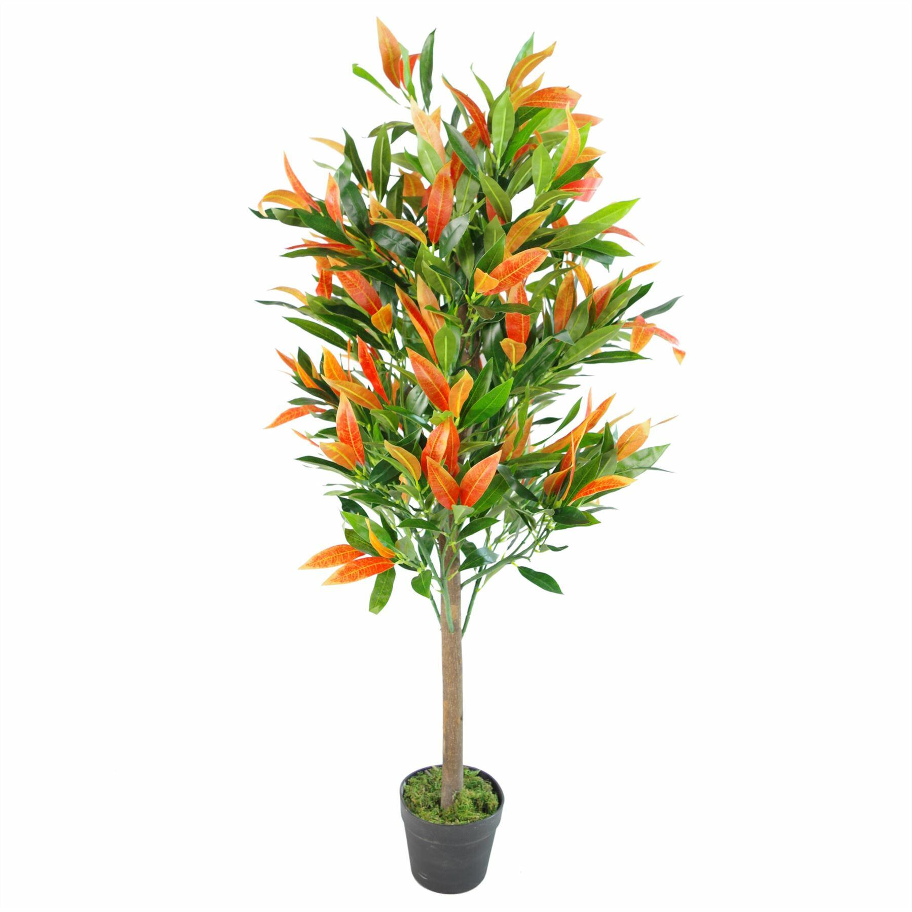 130cm artificial red green ficus tree view 1
