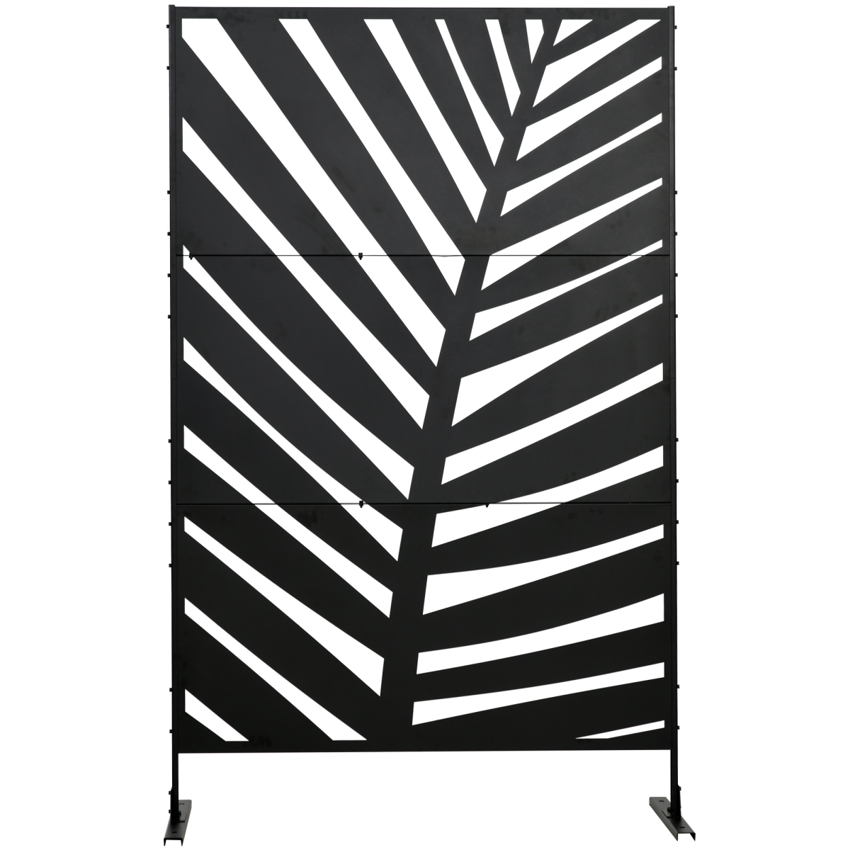 6.5FT Metal Outdoor Privacy Screen Panel with Stand