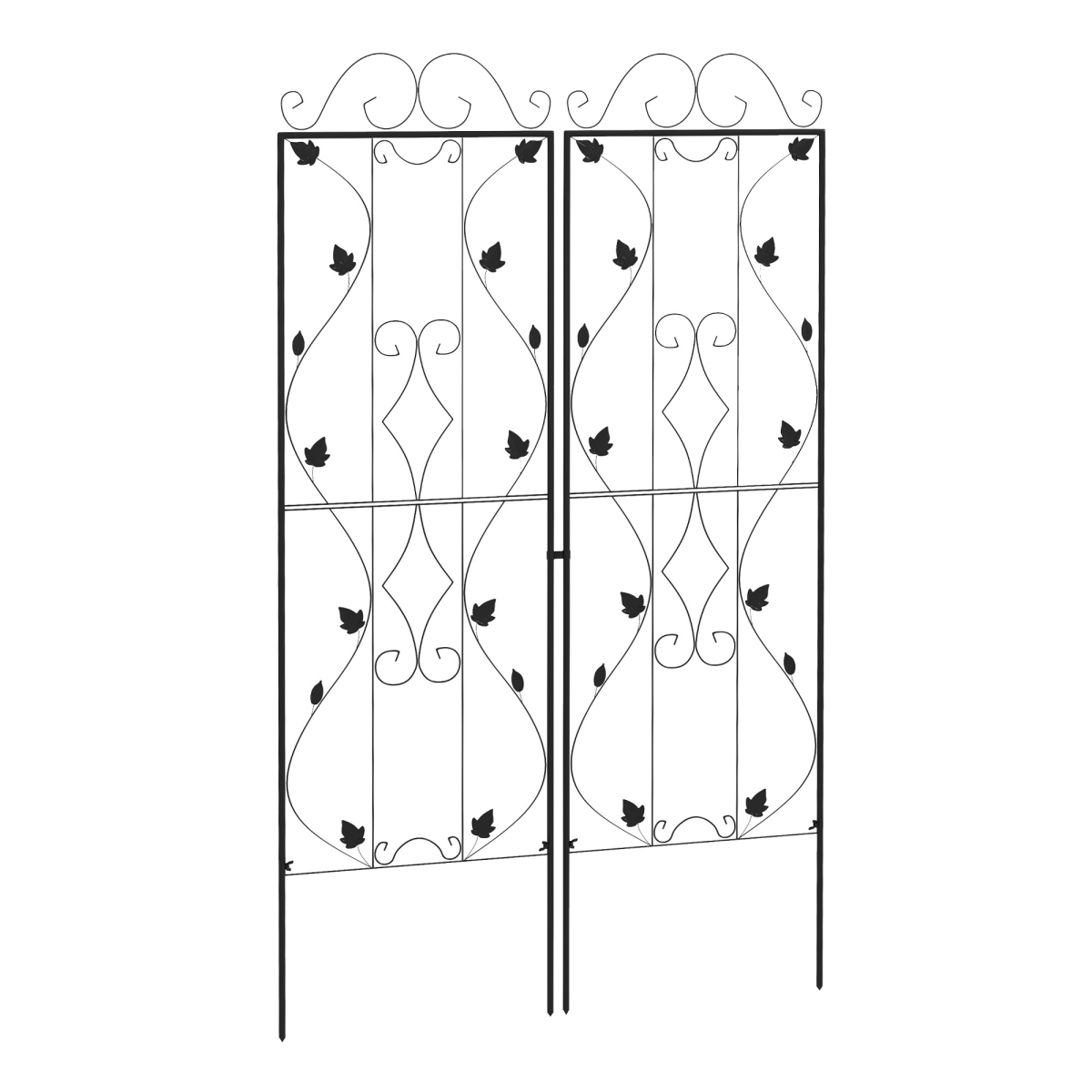 Set of 2 Metal Trellis for Climbing Plants