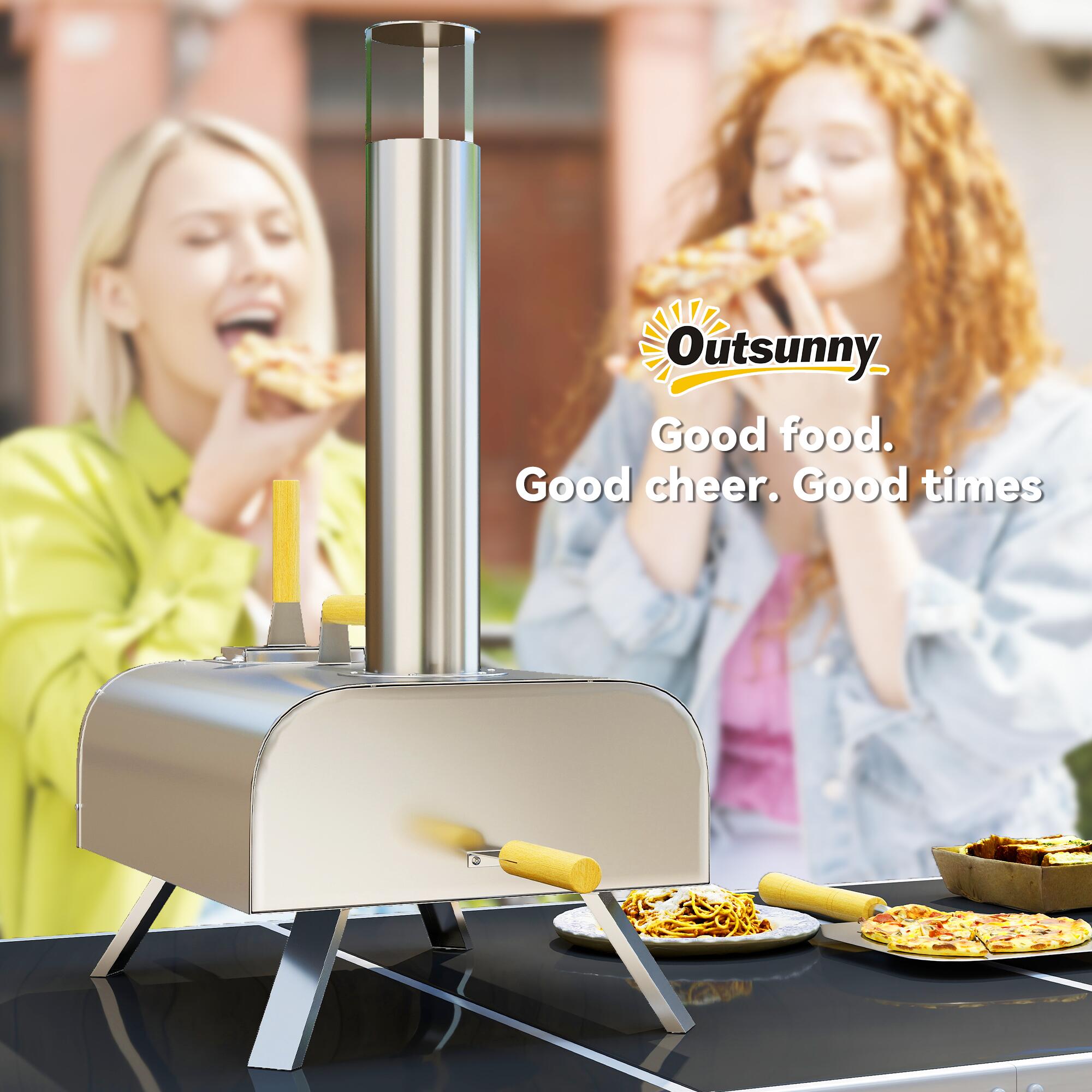 Portable Wood Pellet Pizza Oven 12 Inch Stone