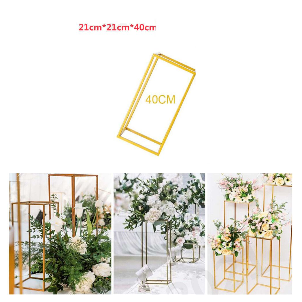 40cm Metal Geometric Stand Flower Vase Holder