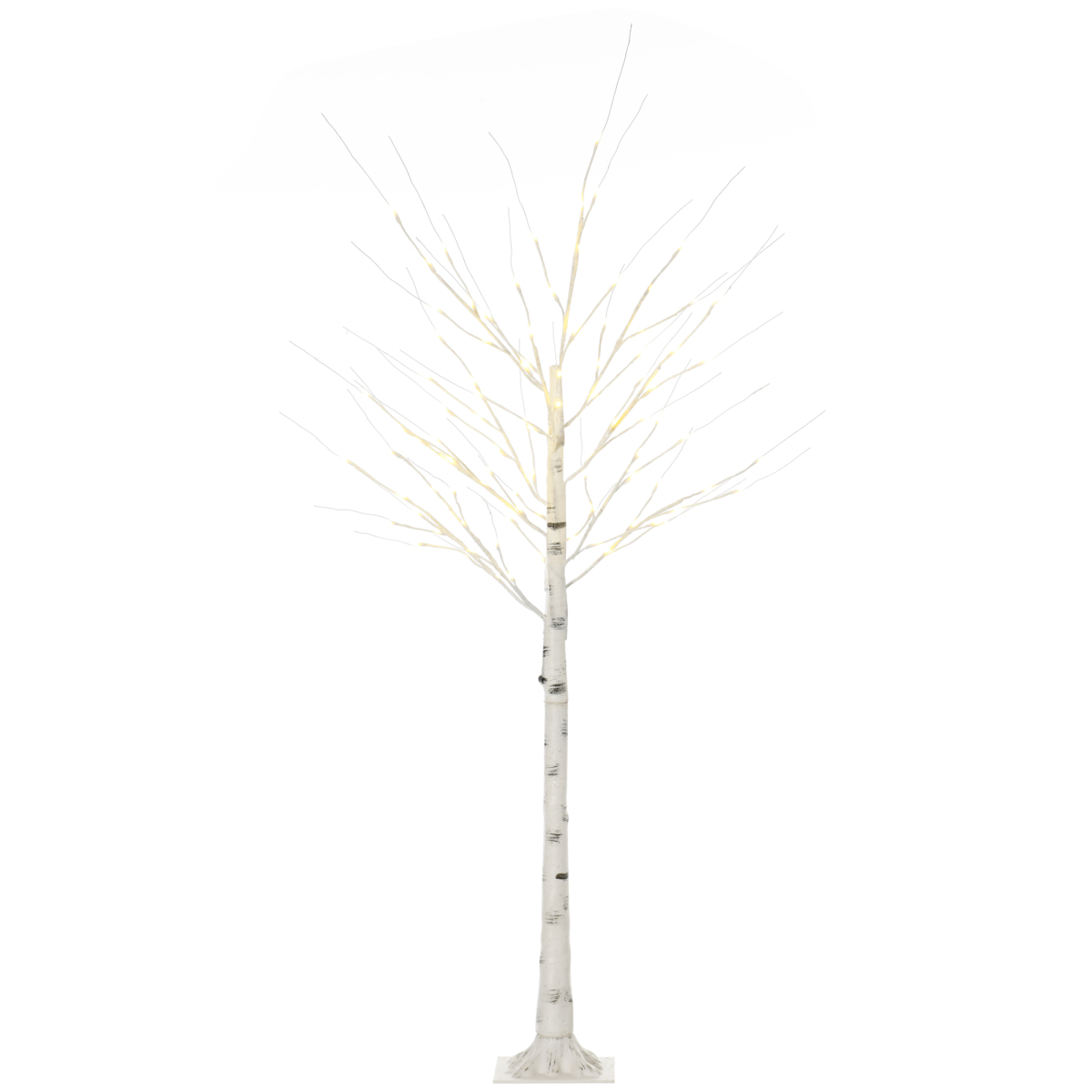 6ft Artificial White Birch Tree - 96 Warm White Pre-Lit