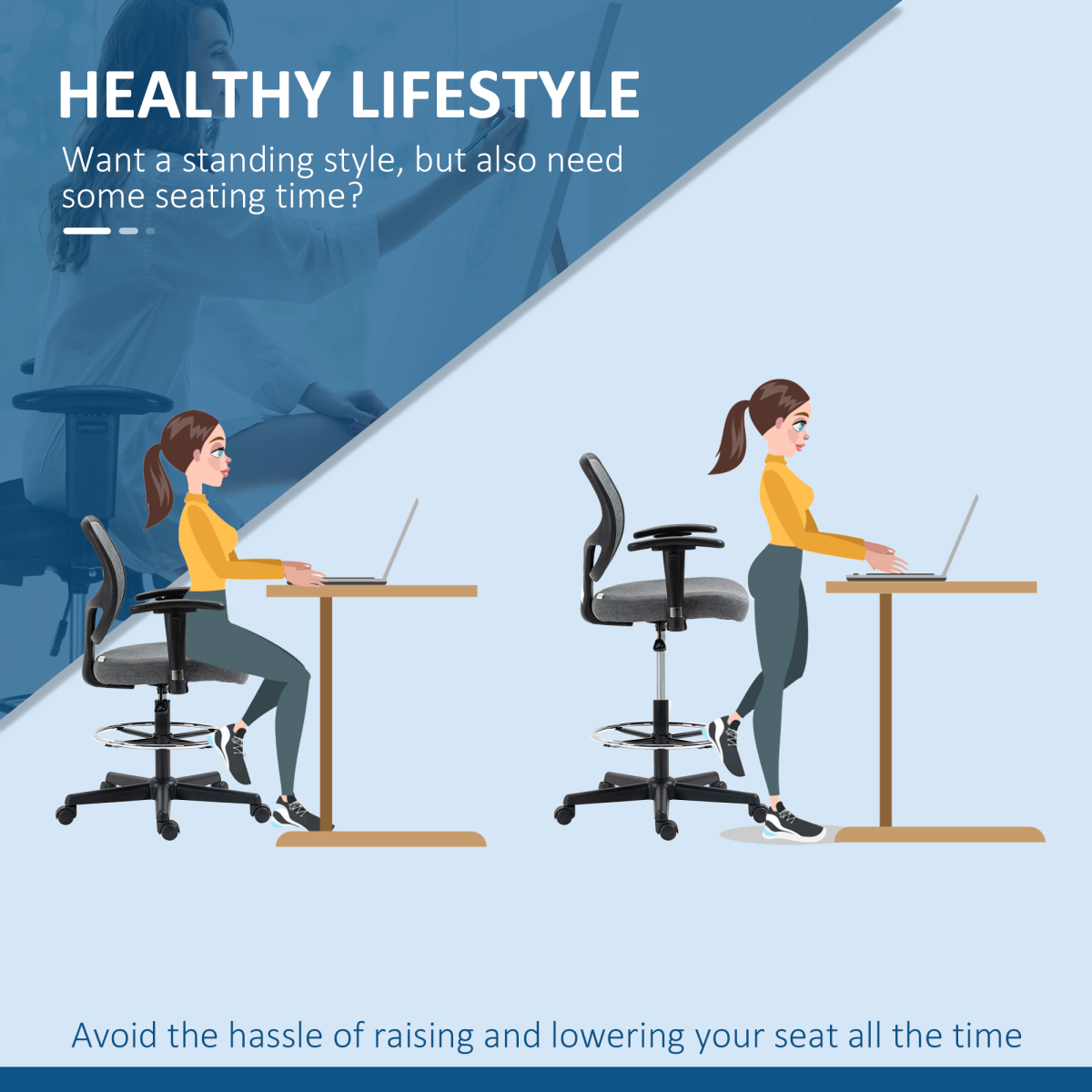drafting chair tall office stand desk chair foot view 5
