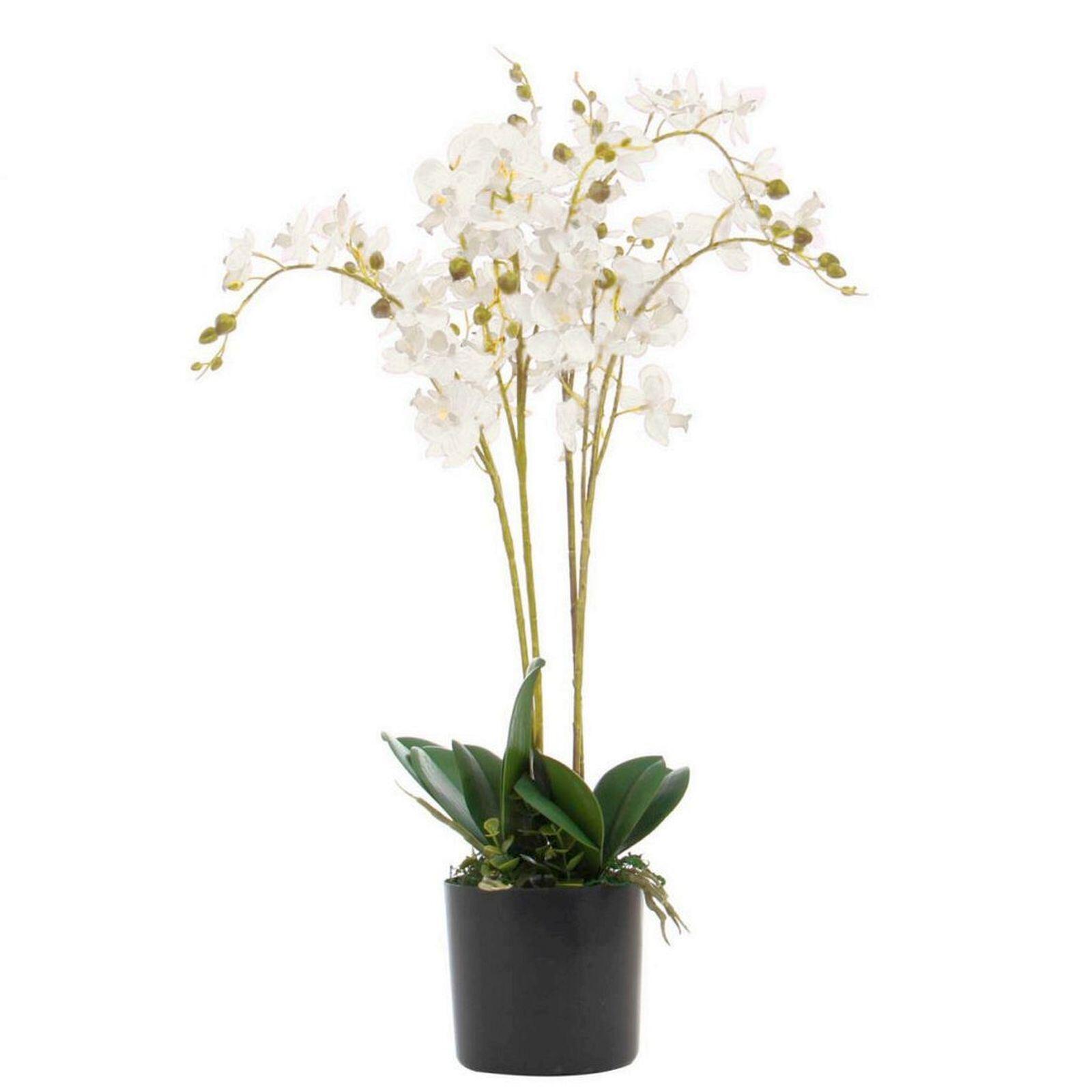 60cm leaf design uk realistic artificial orchid flower view 1