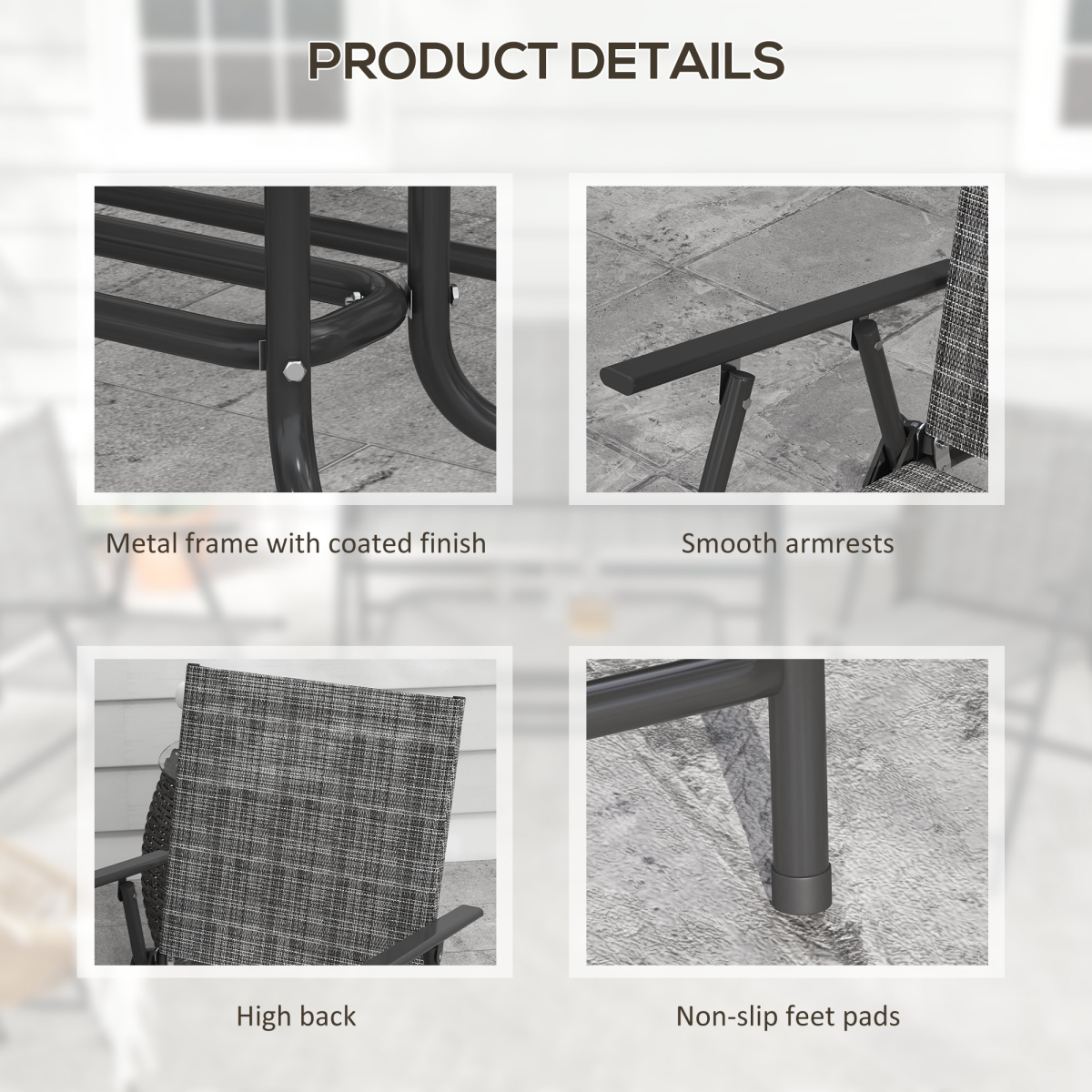 outsunny patio furniture set, garden set with table,