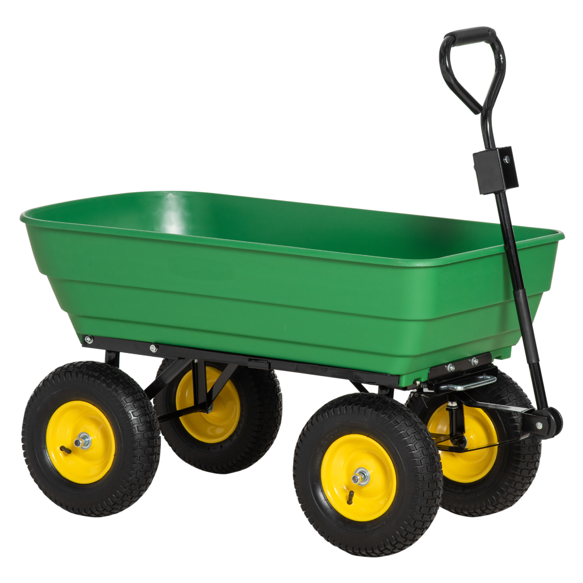125l garden cart heavy duty 4 wheel trolley view 1