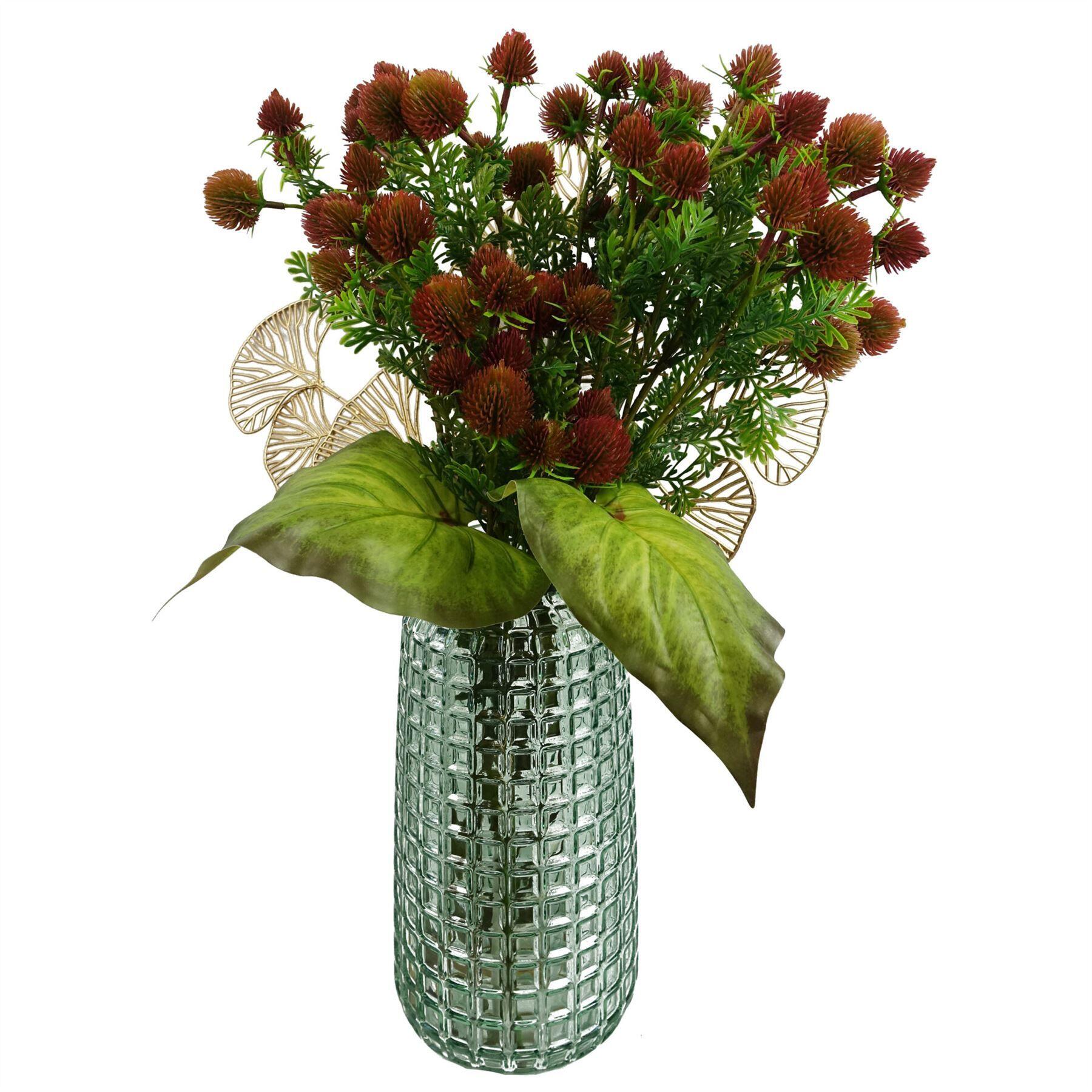 pack of 6 x 50cm artificial green plastic view 5